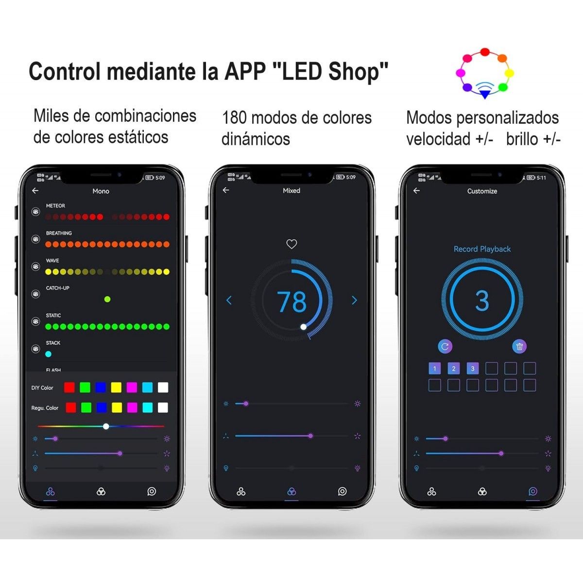 Controlador de señal SP para tiras IC/RGBIC DC5V-24V. Compatible también con DMX512 - Imagen 3