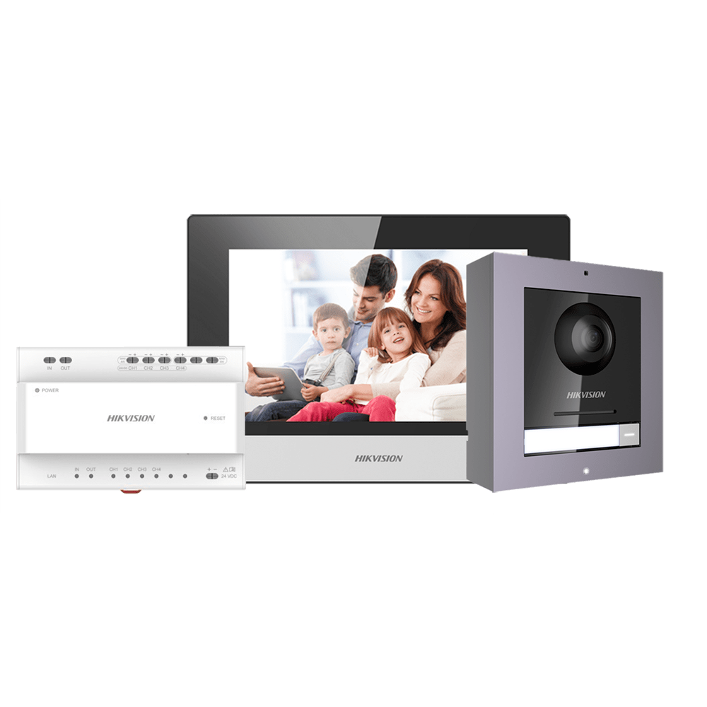 Kit de videoportero de 2 hilos Hikvision DS-KIS702Y