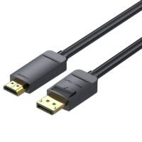 Cable Conversor Vention DisplayPort Macho - HDMI 4K Macho 2m Negro