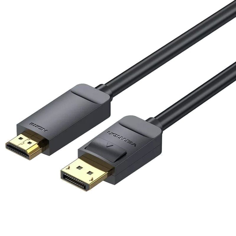 Cable Conversor Vention DisplayPort Macho - HDMI 4K Macho 2m Negro