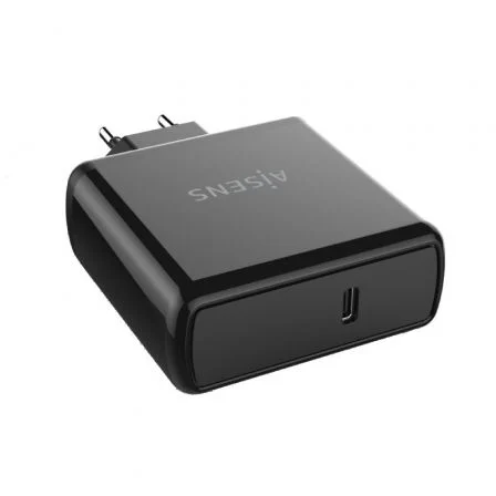 Cargador de Pared Aisens ASCH-1PD60-BK con un puerto USB Tipo-C de 60W