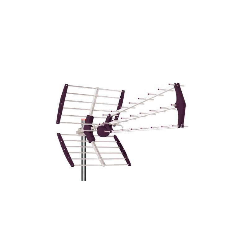 Antena BKM triple plegable, UHF G 18 dB LTE 700, Tecno