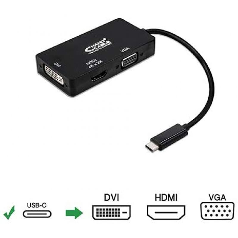Adaptador USB-C a VGA, DVI y HDMI - Imagen 3