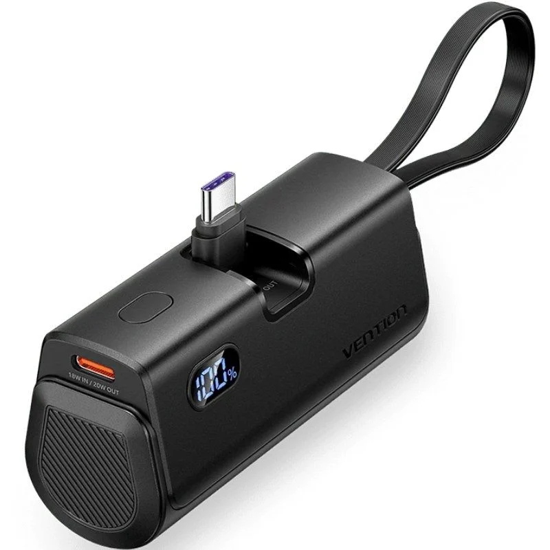 Powerbank 4800mAh Vention de 22.5W Negra, USB-C
