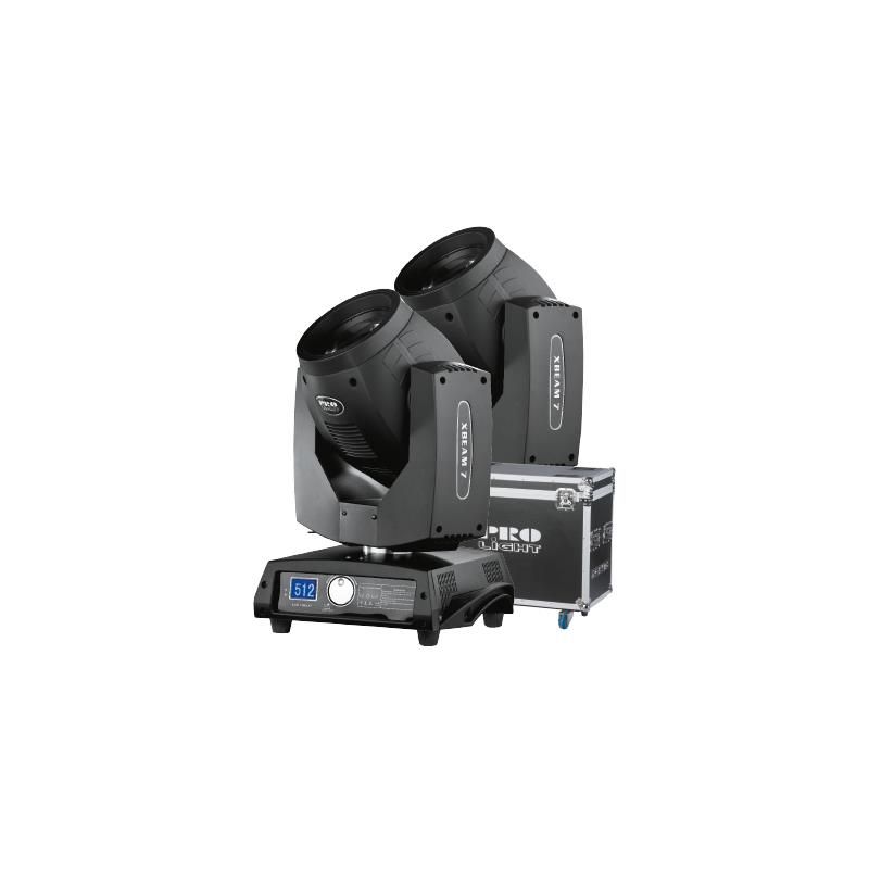 Pack 2 x Cabeza móvil PROLIGHT XBEAM 7 + Flightcase
