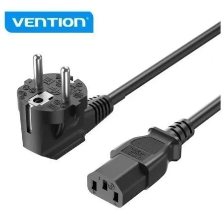 Cable de Alimentación Vention ZCJBAC/ IEC C13 Hembra - CEE7 Macho/ 1.8m/Negro