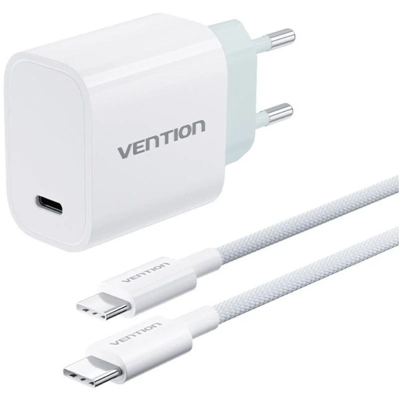 Cargador de pared USB-C (30W) con cable USB-C a USB-C