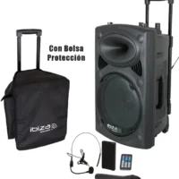 BIZA SOUND PORT12VHF-BT Altavoz con ruedas 12" Bluetooth con Batería