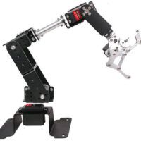 Brazo robótico de metal, con 6 servos