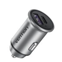 Cargador de Coche Vention USB-Tipo C y USB-Tipo A de 30W