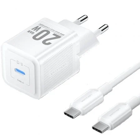 Cargador de pared USB-C (20W) con cable USB-C