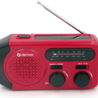Radio solar con manivela, linterna, función SOS y batería integrada de 2000 mAh