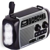 Rádio Trevi RA 7F30BT Explorer con carga solar y dinamo, linterna y powerbank