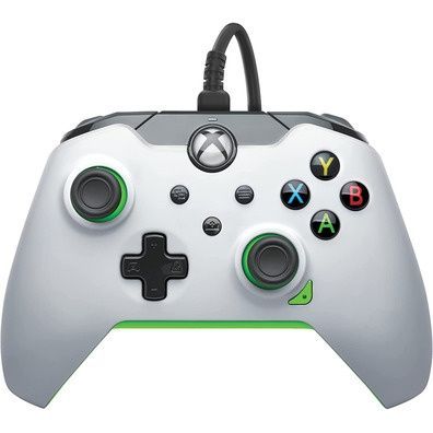 Mando PDP Wired Neon White Xbox y PC + 1 Mes Gamepass