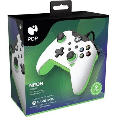 Mando PDP Wired Neon White Xbox y PC + 1 Mes Gamepass - Imagen 4