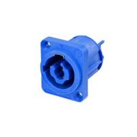 Conector para instalación en chasis, Powercon NAC3MPXXA NEUTRIK color Azul de 20A