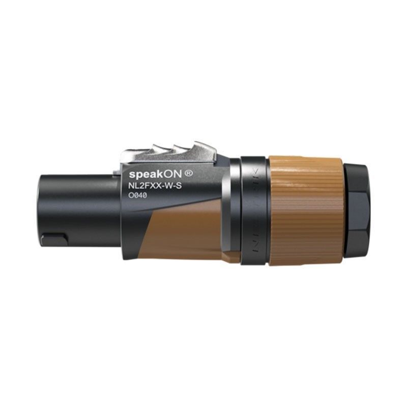 Conector de cable SpeakON de 2 polos con capuchón MARRON - Imagen 2