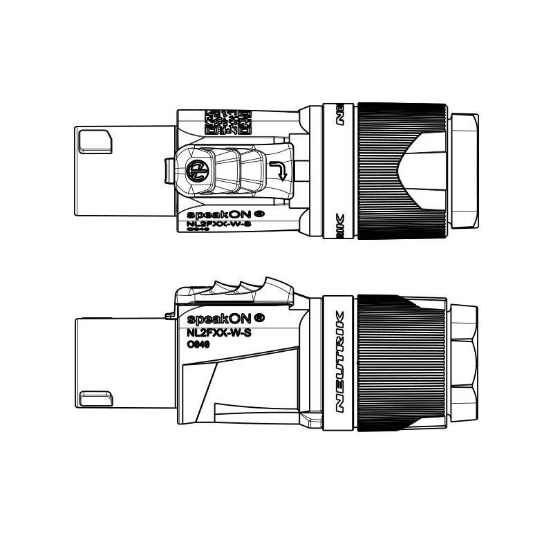 Conector de cable SpeakON de 2 polos con capuchón MARRON - Imagen 4