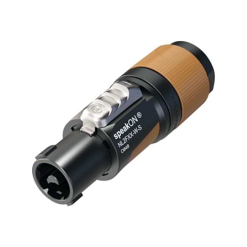 Conector de cable SpeakON de 2 polos con capuchón MARRON