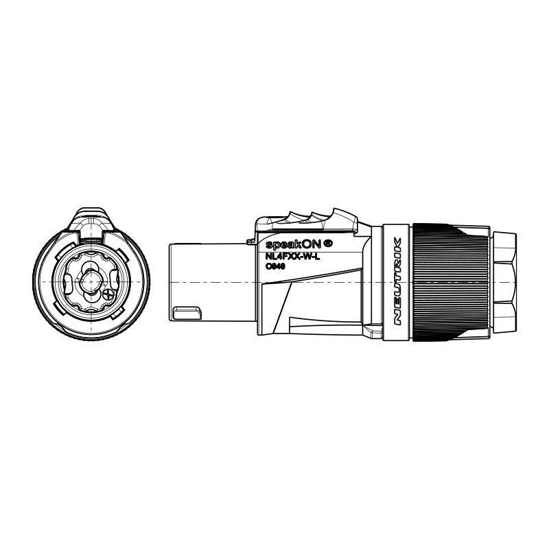 Conector speakon aereo de 4 polos Neutrik para cables de 10 mm a 16 mm - Imagen 4