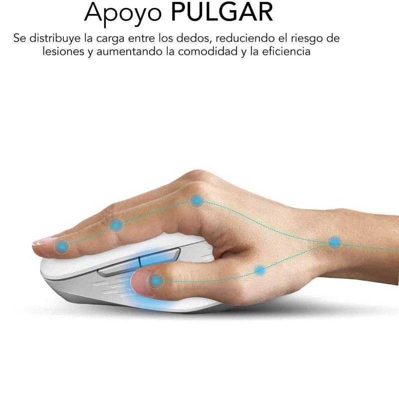 Ratón Ergonómico Inalámbrico por Bluetooth y 2.4GHz Subblim Curve Ergo - Imagen 5