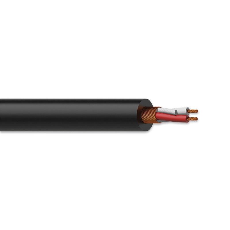 Bobina PROCAB CABLE MICROFONO 2 x 0,23mm NEGRO, Flexible