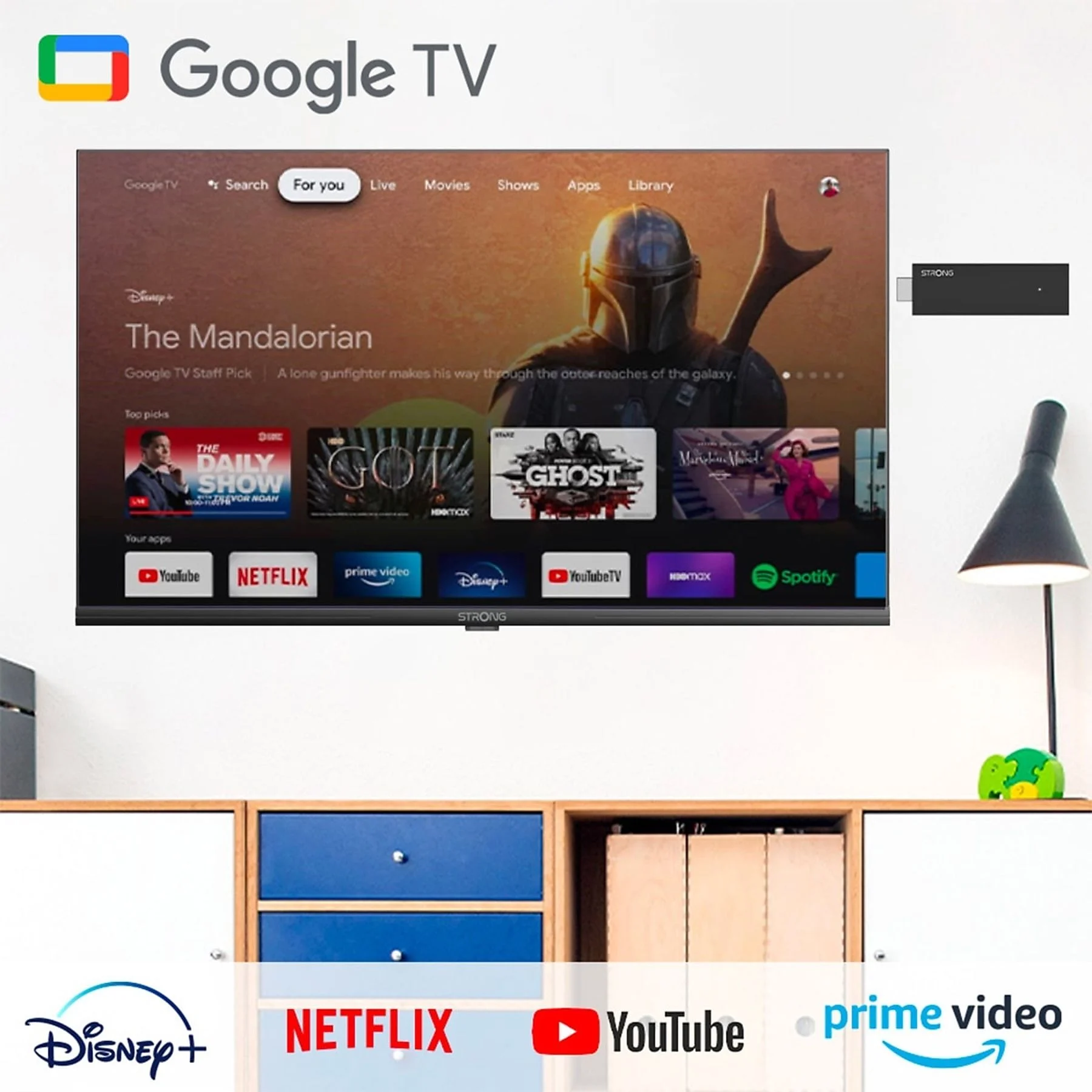 Smart TV Android Strong LEAP UNA Stick 2K - Imagen 2
