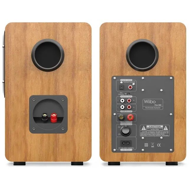 Wiibo Neo 100 Altavoces Vintage Estanteria Bluetooth HiFi Activos 100w (Pareja) - Imagen 2