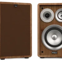 Wiibo Vintage 6 Nogal Altavoces Estantería 3 Vías 100W (Pareja)